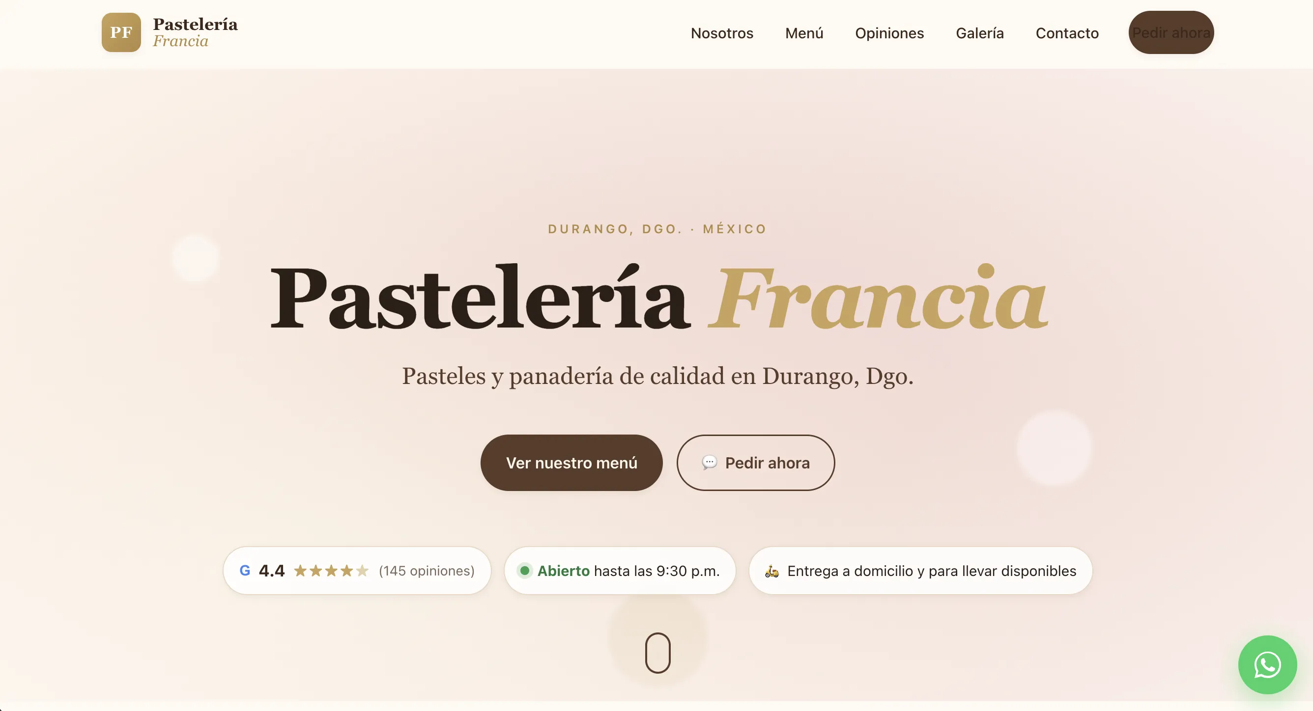 Proyecto Pastelería Francia